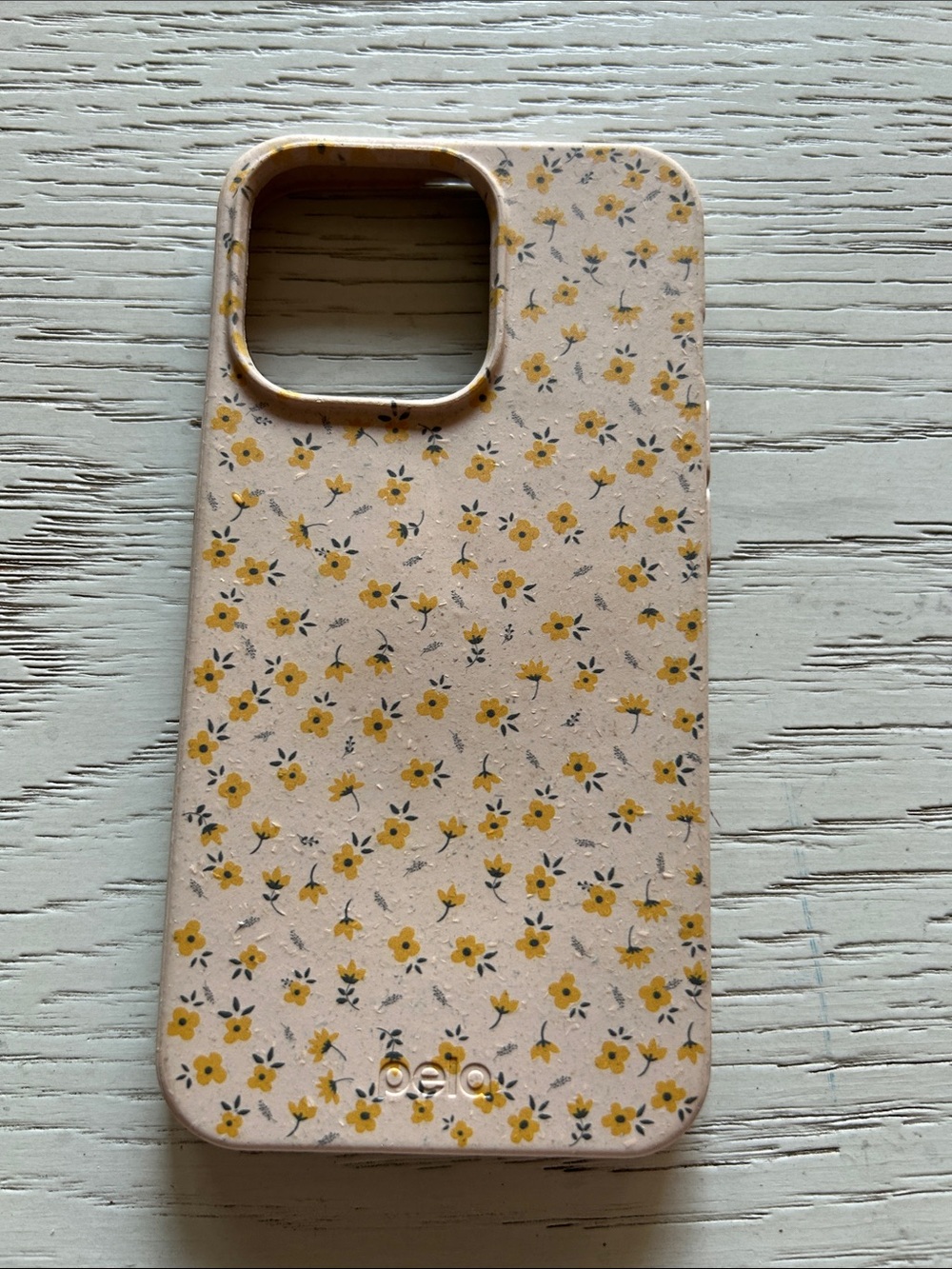 Pela iPhone 13 Pro Yellow Floral Phone Case — Cream Base